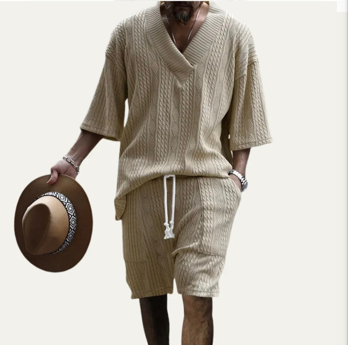 Crocket’s Light Summer Knitted Set- Polo Shirt & Short