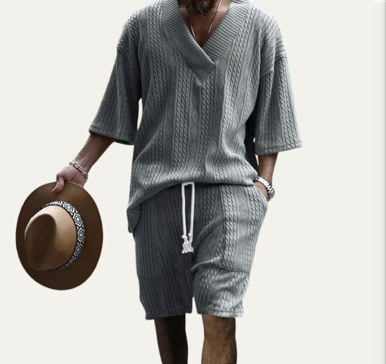Crocket’s Light Summer Knitted Set- Polo Shirt & Short