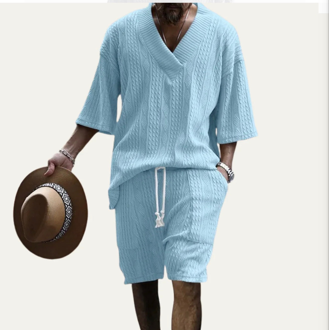 Crocket’s Light Summer Knitted Set- Polo Shirt & Short